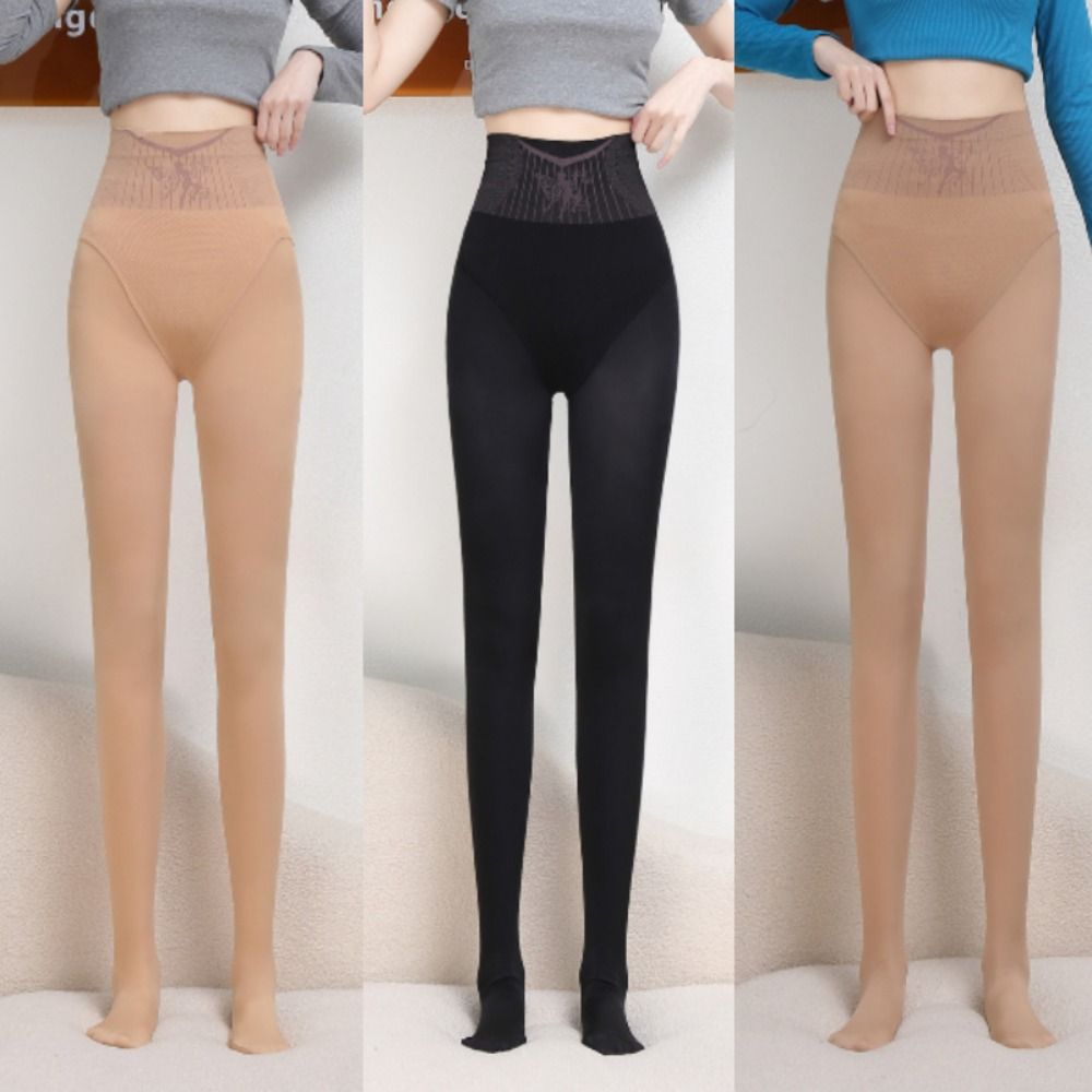 Nude Color Pantyhose Dress Thin Tights Women Realistic Bottoming Pants High Waist Abdominal Bare Leg Artifact