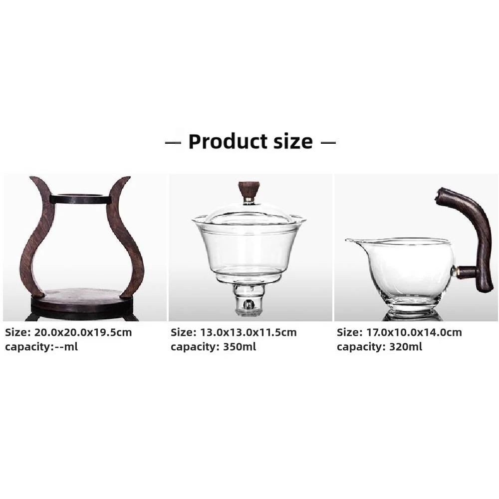 Magnetic Flow Lazy Kung Fu Glass Teapot Set