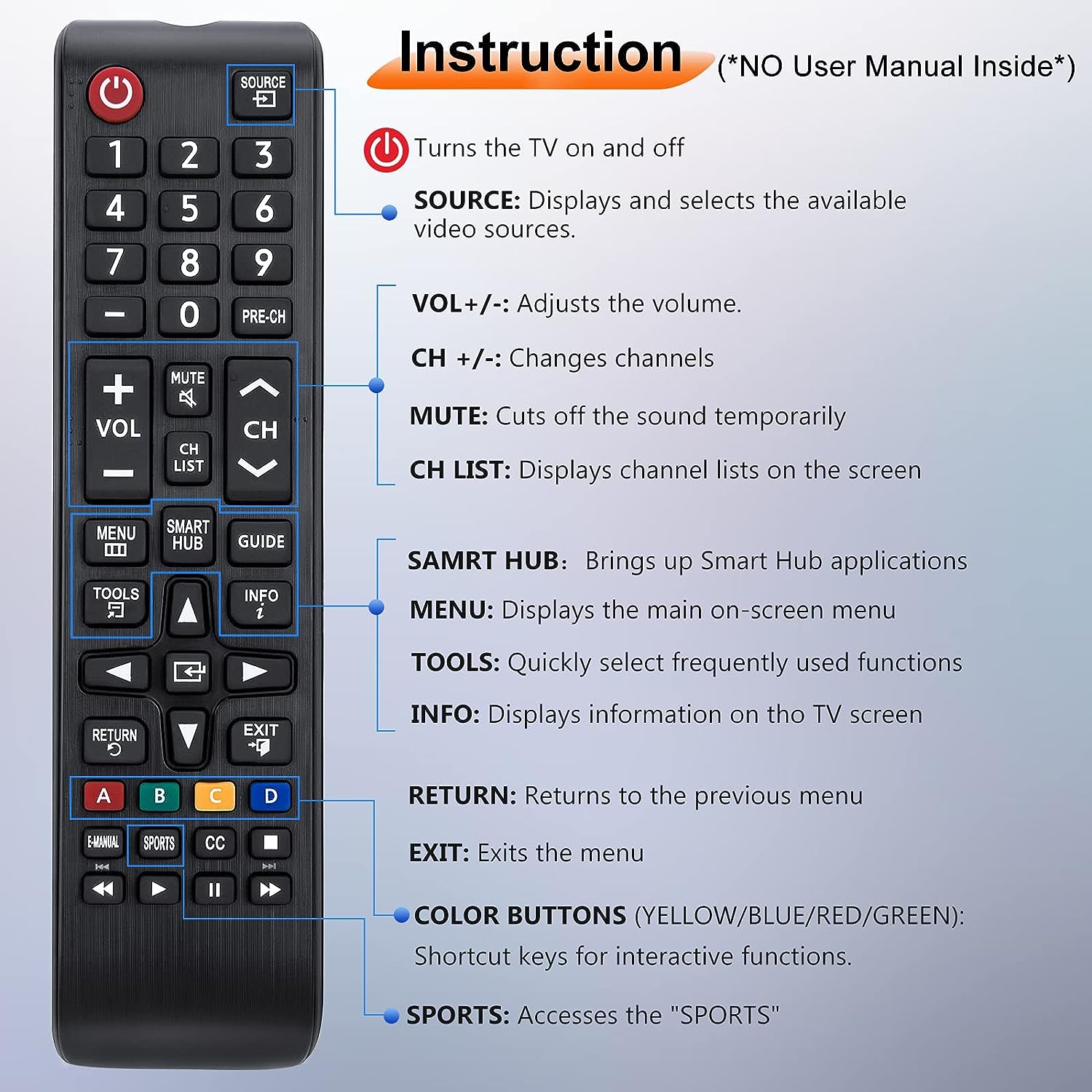 Samsung TV Remote Control Universal All Models