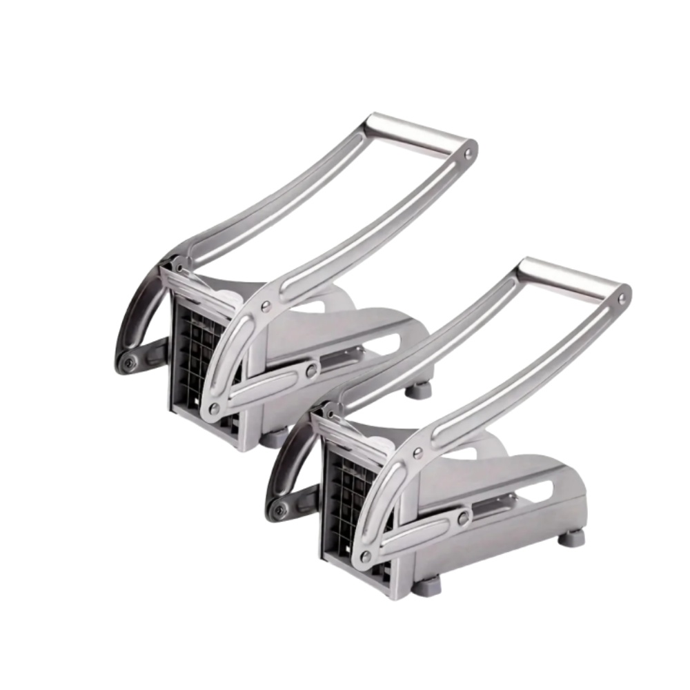 Stainless Steel Potato Cutter with Non-slip Suction Base & Replacement Blades Vegetable and Chips Chopper