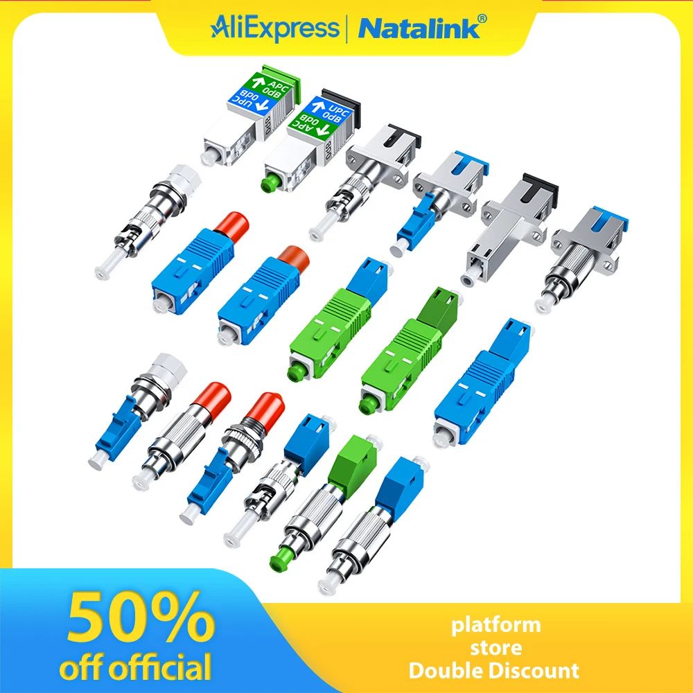 Premium Hybrid Fiber Optic Adapter – FC/SC/ST/LC Male-to-Female FTTH Singlemode Connector