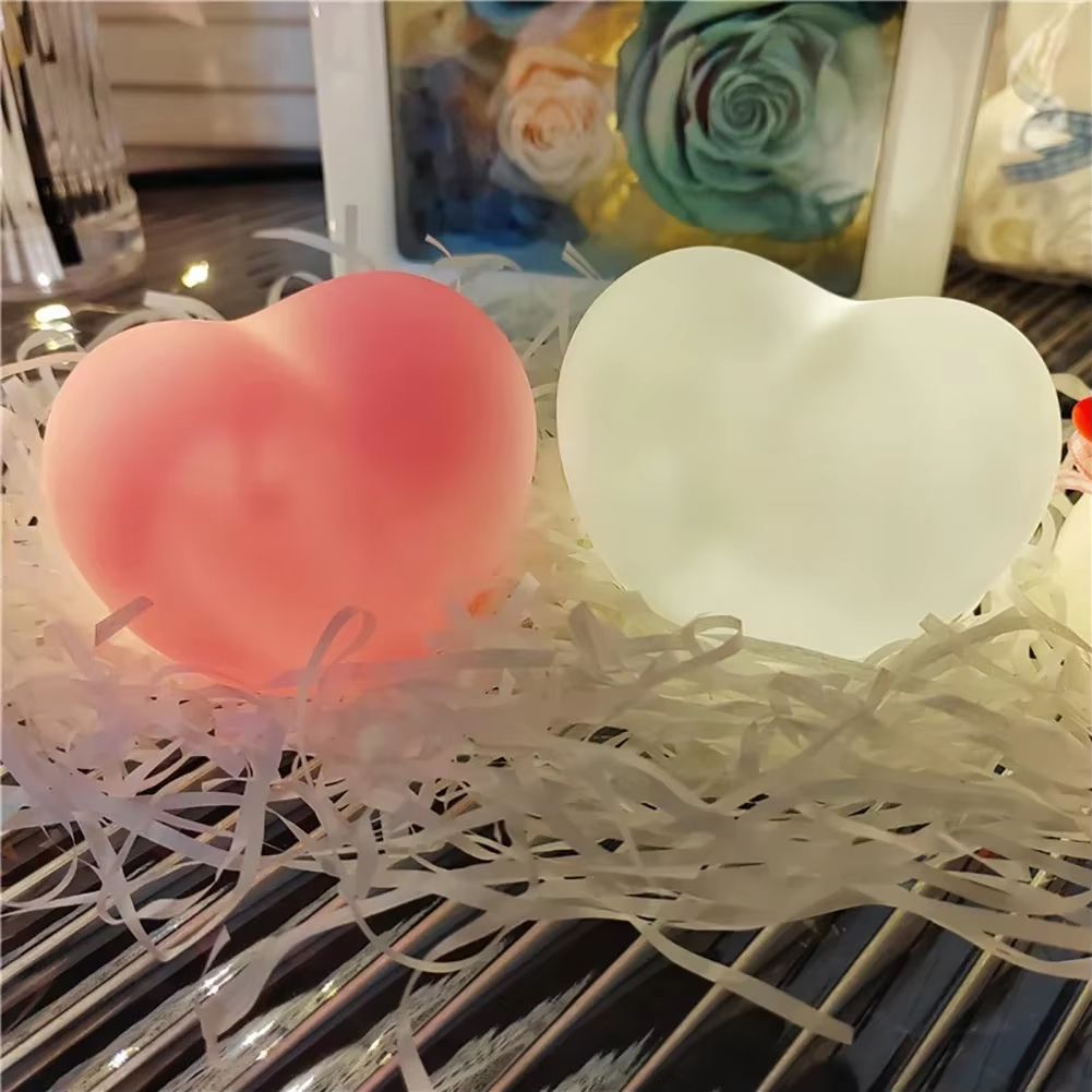 3D Love Heart Night Light Lamp Battery Powered Romantic LED Decor