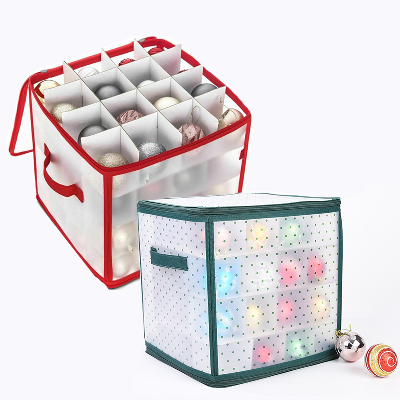 Christmas Ball Storage Box, Large Capacity, Fold able Storage for Balls, Toys, Ornaments