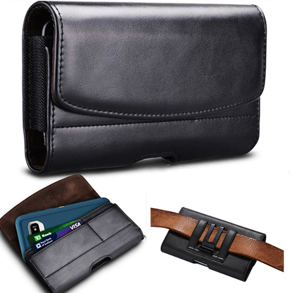 Premium Leather Phone Holster Belt Case for Men Secure Waist Pouch