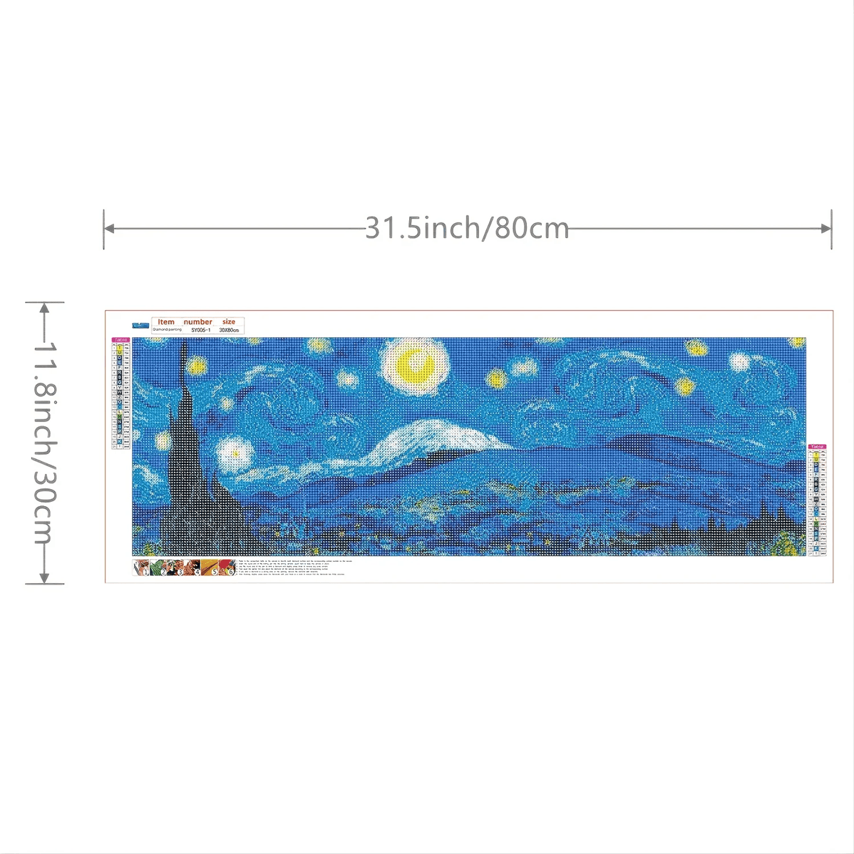 Van Gogh Starry Sky Diamond Painting Kit Full Round DIY Canvas Art for Home Wall Decor