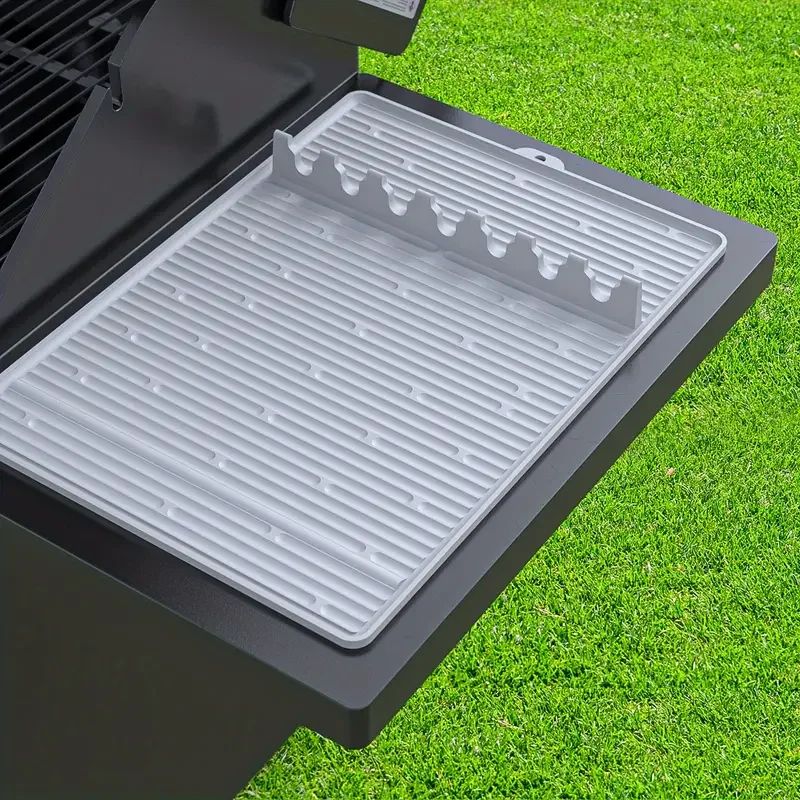 Silicone Grill Mat with Utensil Holder