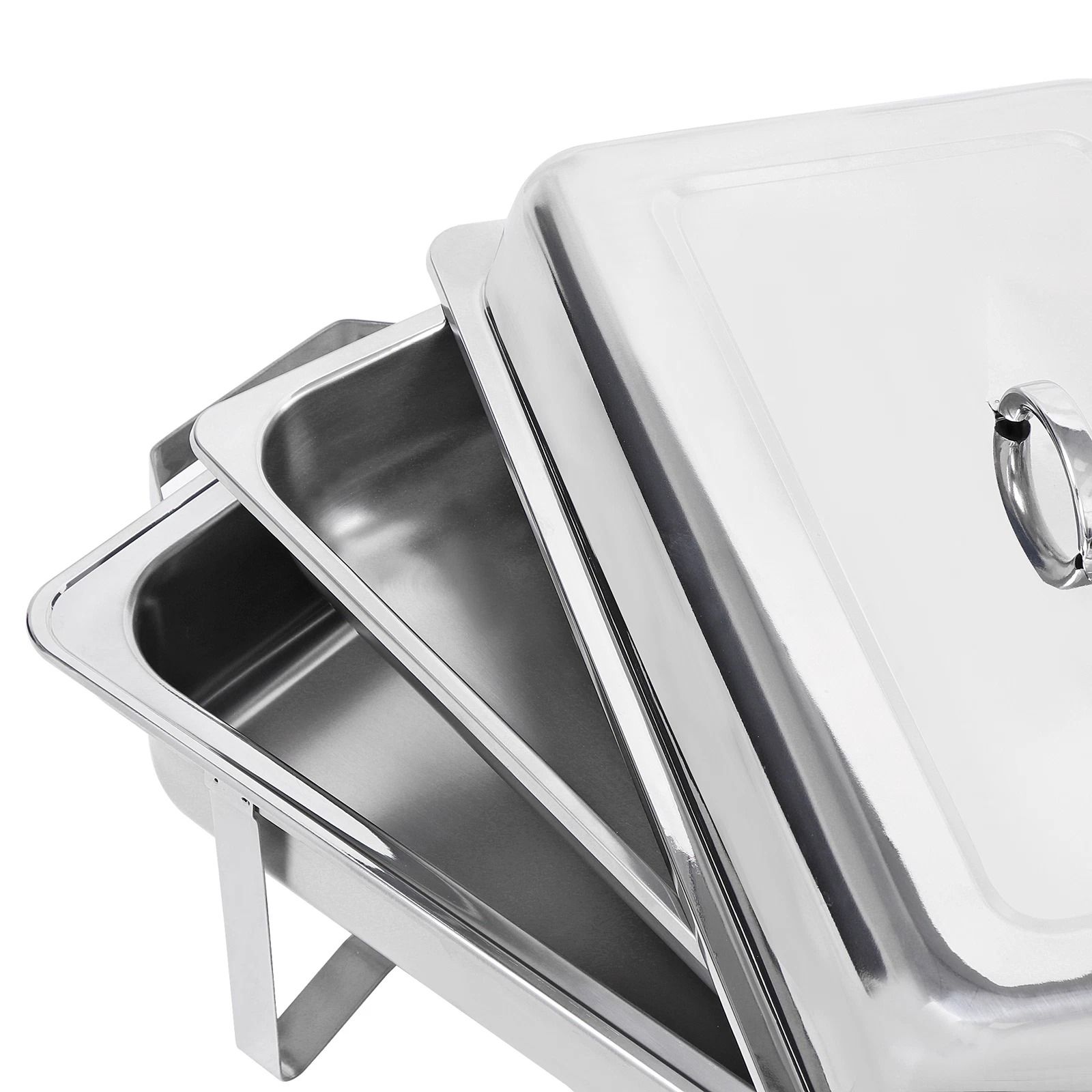 Premium Stainless Steel Chafing Dish Buffet Set with Water Pan & Fuel Holder
