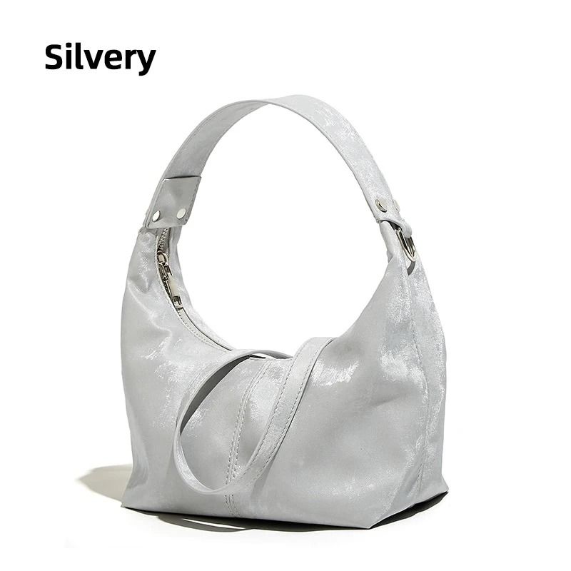 Neo-Chinese Style Jiaozi Bao Satin Underarm Handbag