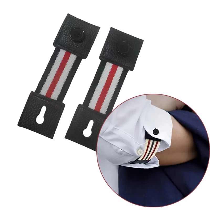 Adjustable Shirt Sleeve Holders for Men & Women – Anti-Slip Sleeve Garters Arm Bands