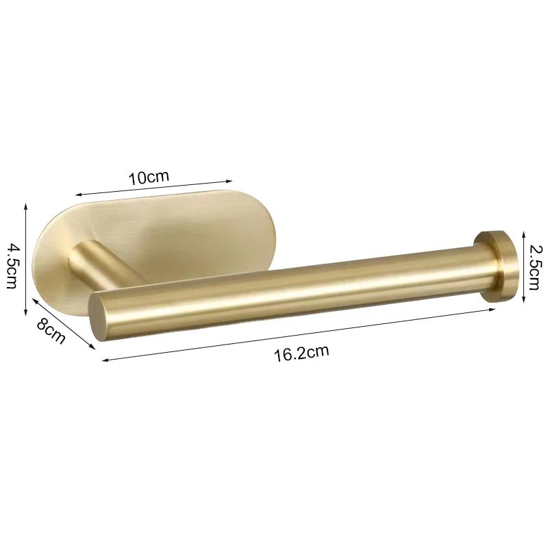 Stainless Steel Adhesive Toilet Paper Holder