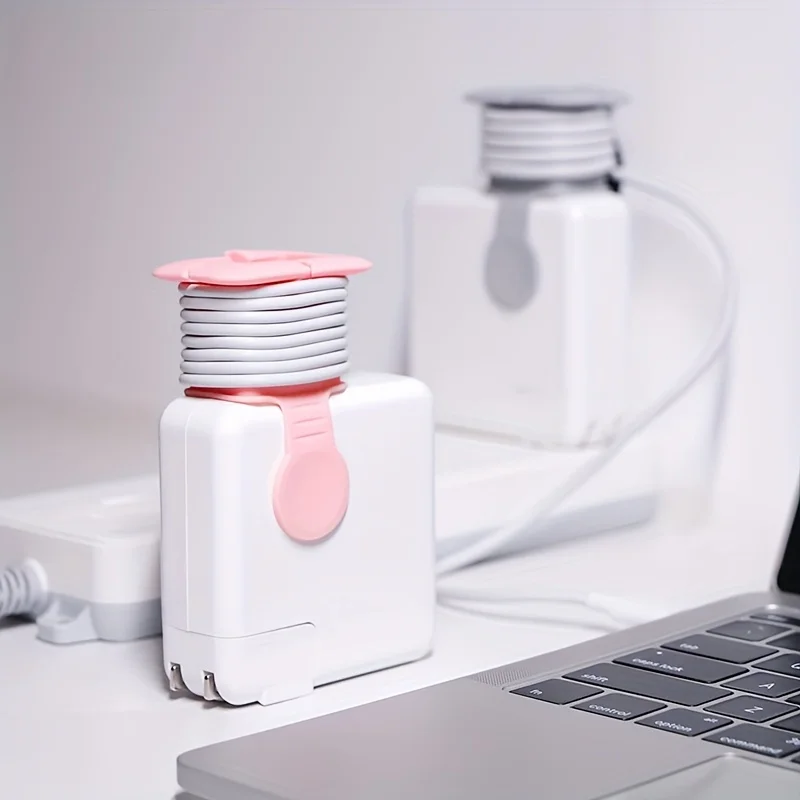 Travel Storage Bracket, Data Cable Winder, Charger Protective Case for Travel Convenience