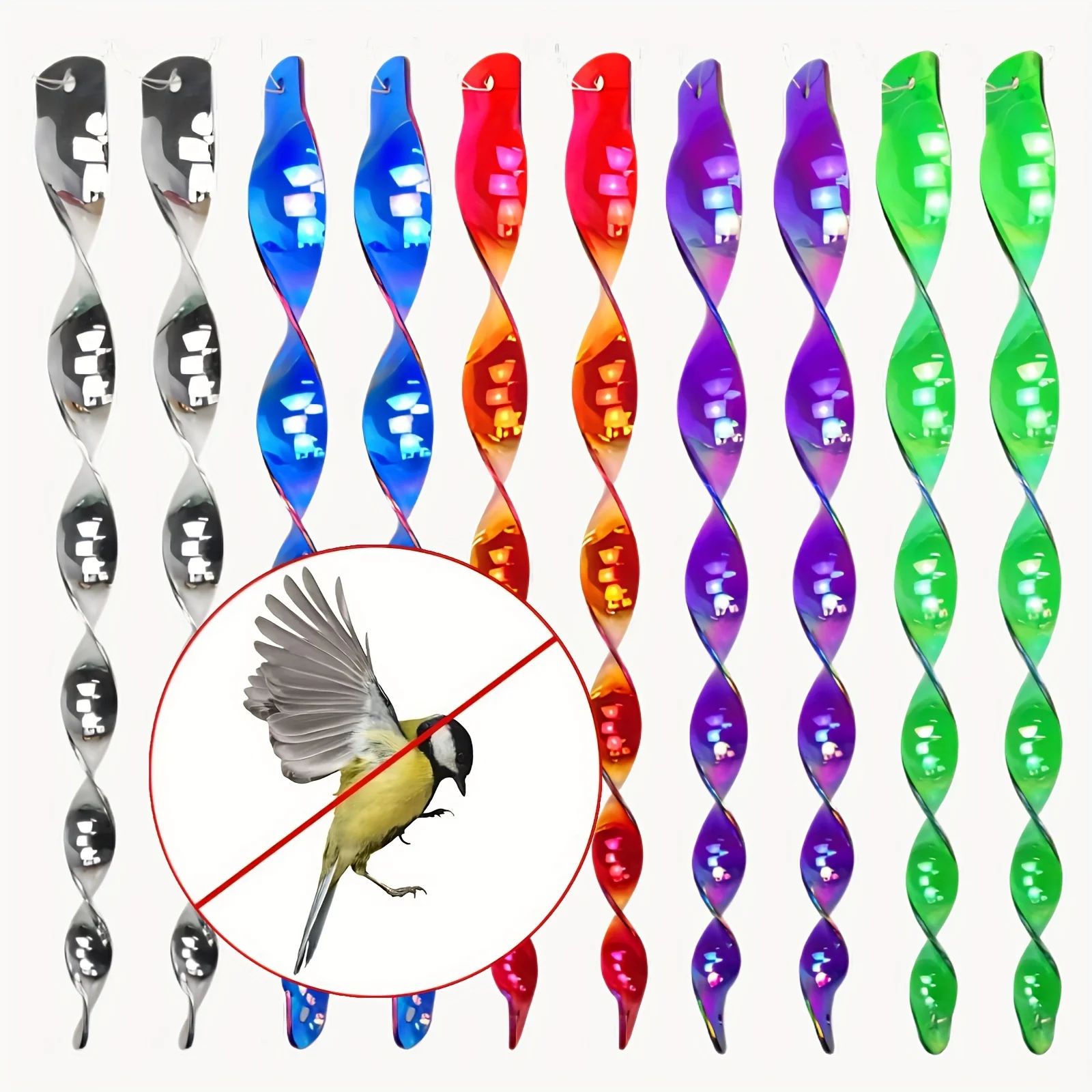 Reflective Bird Repellent Wind Spirals