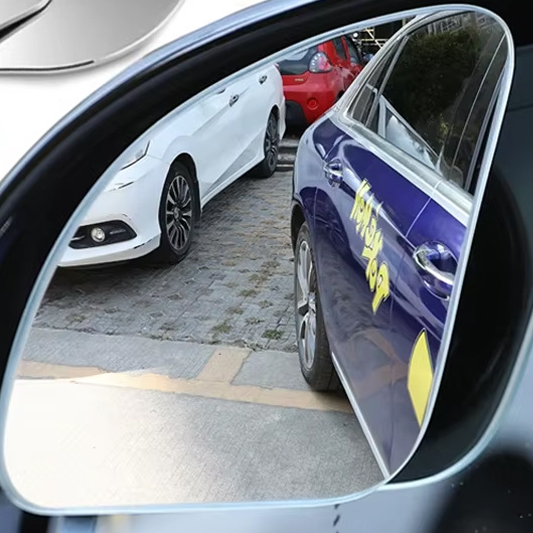 Universal Fit Glass Car Wide Angle Rear view Mirror, Adjustable Blind Spot Mirror