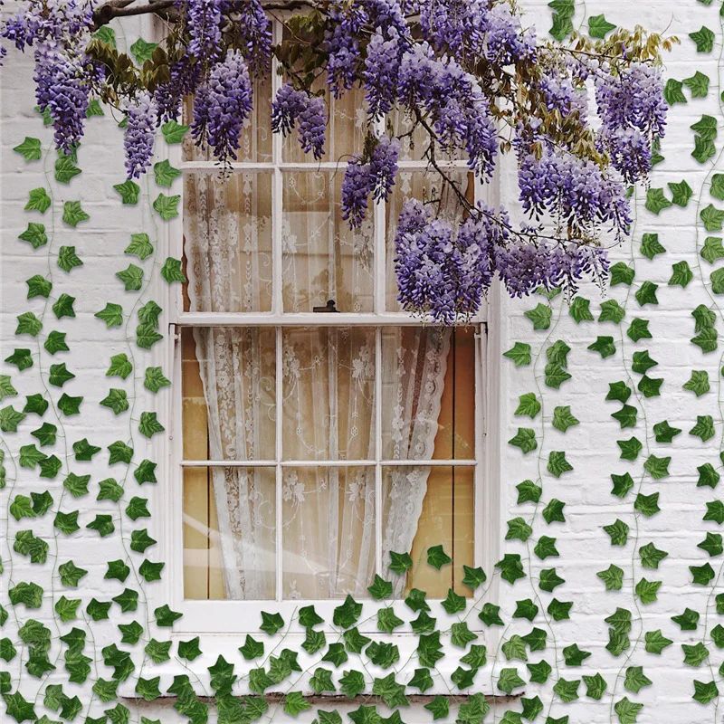 86.61 in Artificial Ivy Garland – Green Fake Leaves Vine for Wall, Home & Garden Decor
