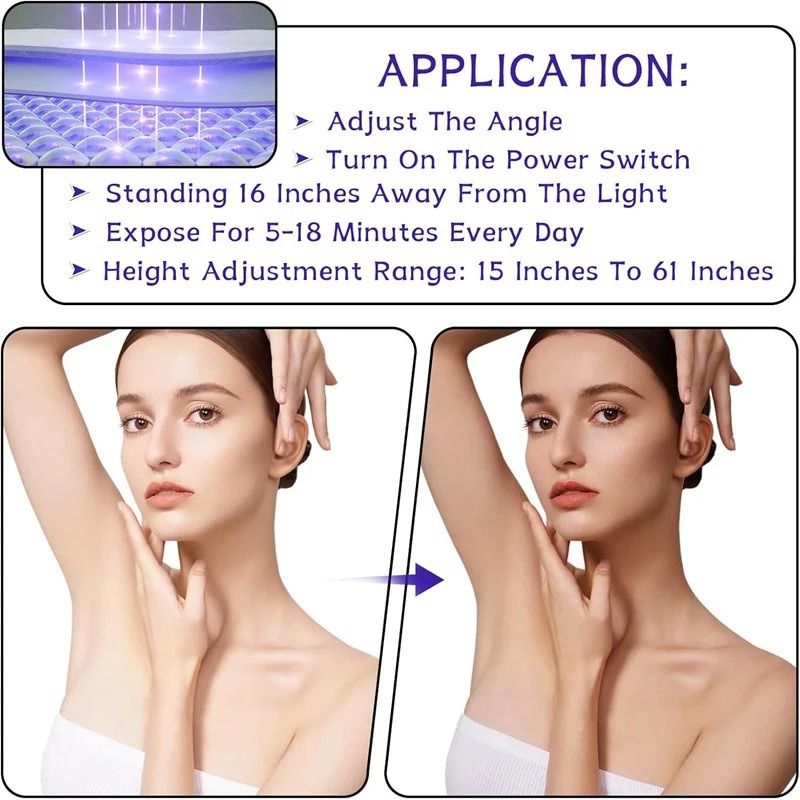 Ultraviolet Tanning and Skin Care Lamp with Tripod and 60W Purple Light