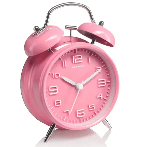 ClassicRing 4-Inch Twin Bell Loud Alarm Clock with Backlight
