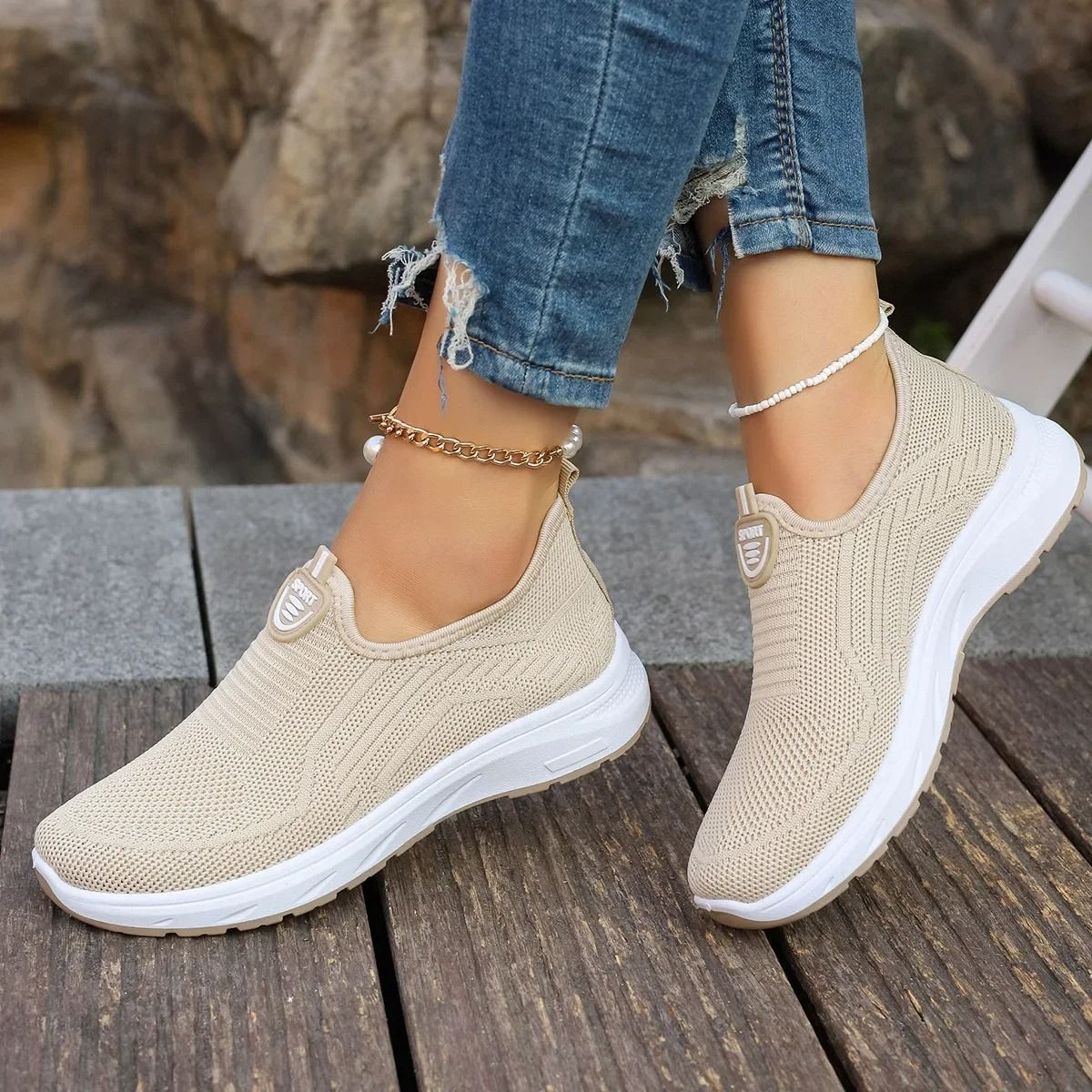 Lightweight Mesh Casual Shoes Women Breathable Soft Sole Summer Flats