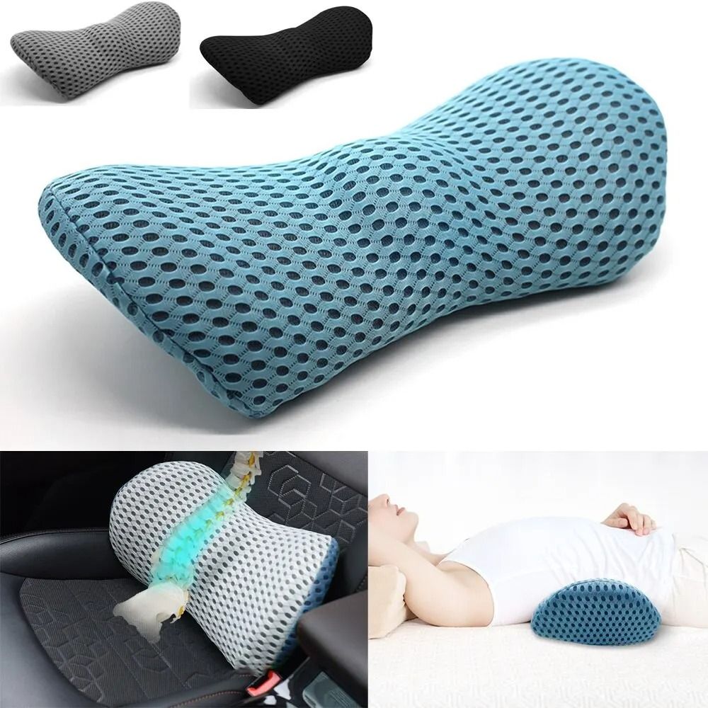Breathable Memory Foam Lumbar Cushion for Car Seat Bed and Office