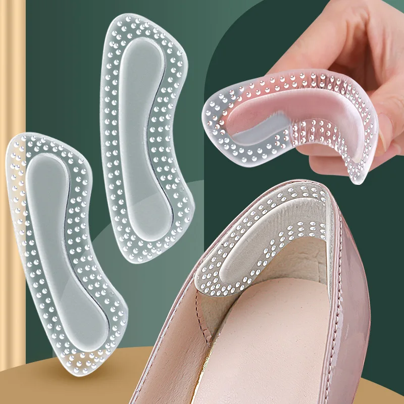 Gel Heel Protectors Adjustable Silicone Cushions for High Heels Non-Slip Foot Care Insoles for Women