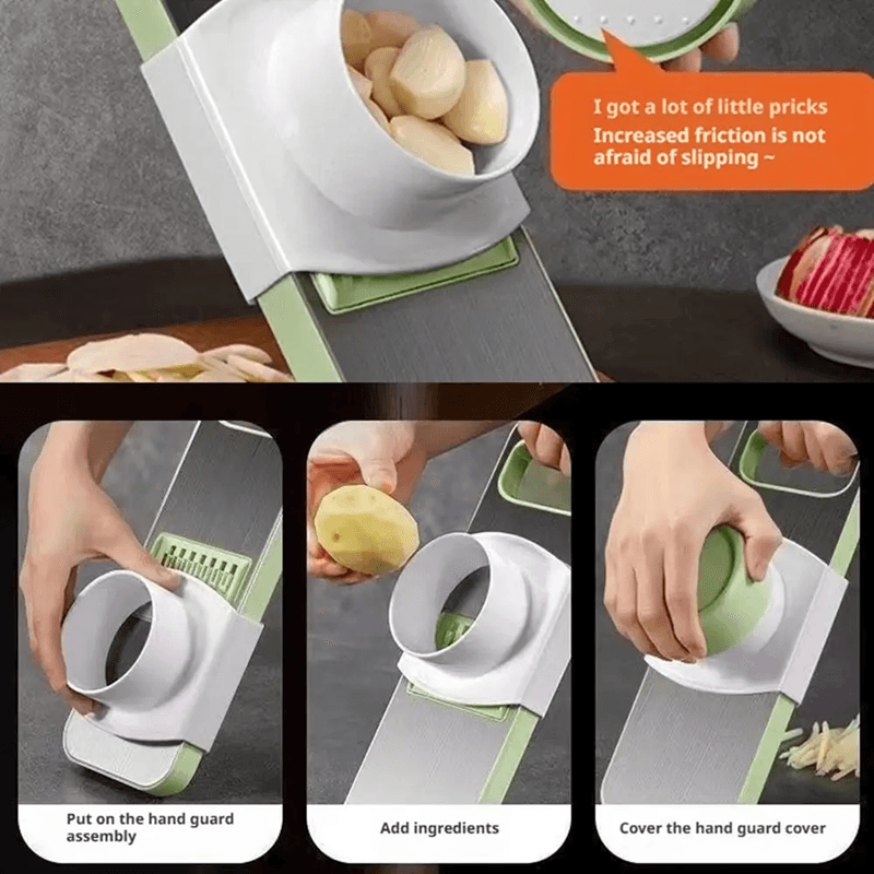 QuickPrep Vegetable & Fruit Slicer – Manual Food Grater, Chopper, and Dicer for Effortless Meal Prep