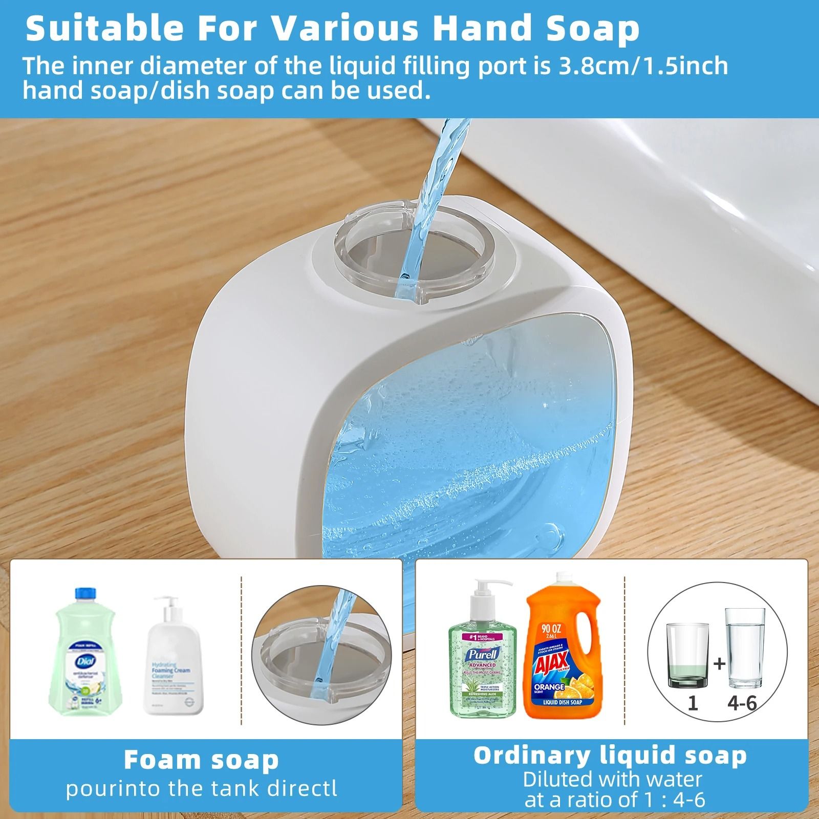 Wall Mounted Automatic Soap Dispenser Foam Smart Hand Washing Machine 500ml