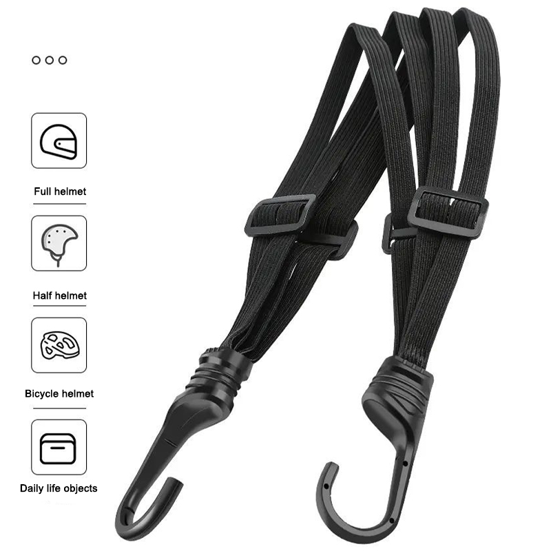 Motorcycle Elastic Helmet Fixing Strap Rope Adjustable Helmet Secure Tie