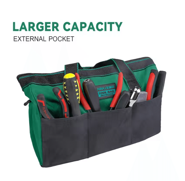 AIRAJ 13 Inch Heavy Duty Tool Bag Durable Oxford Electrician Storage Tote