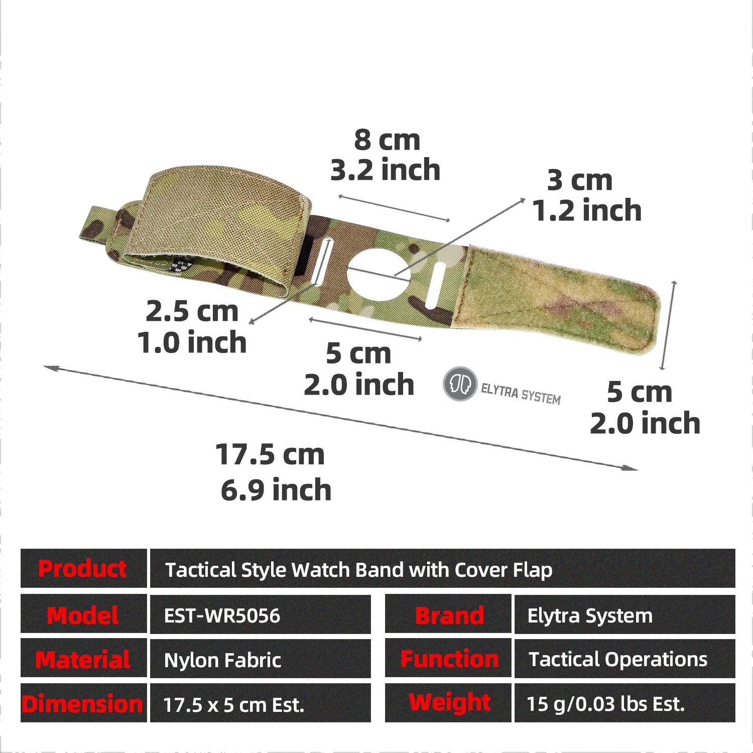 Tactical Nylon Smartwatch Watch Band