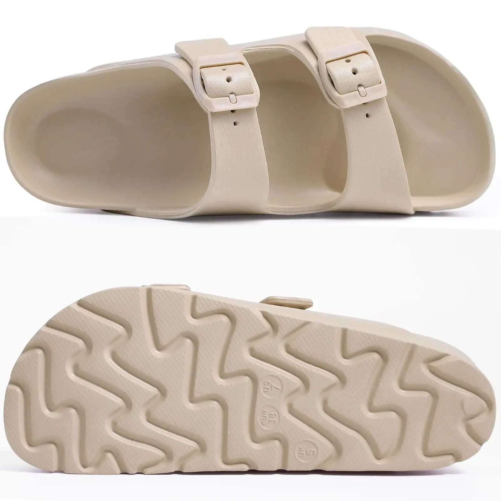 Womens Summer Platform Slippers with Thick Sole Lightweight EVA Sandals and Arch Support for Beach or Home