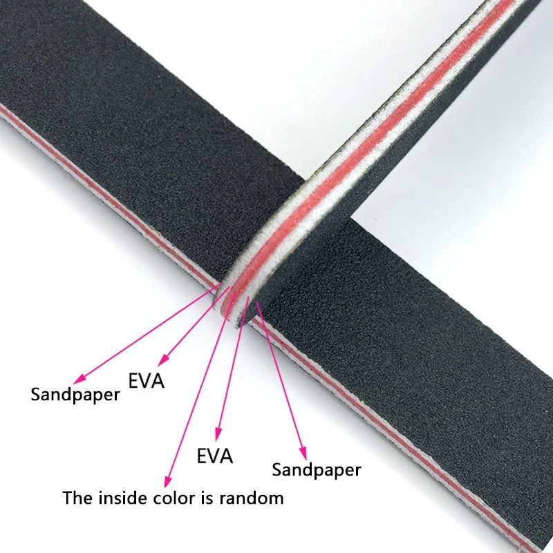 Professional Nail File 100 180 Grit Double Sided Manicure Nail Buffer