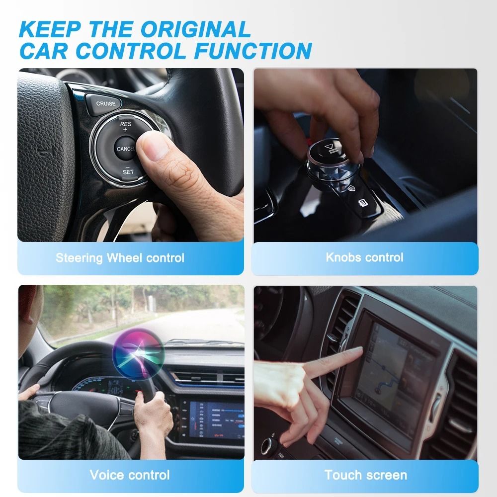 Wired to Wireless CarPlay and Android Auto 2-in-1 Mini Adapter Dongle Universal Bluetooth WiFi Plug and Play