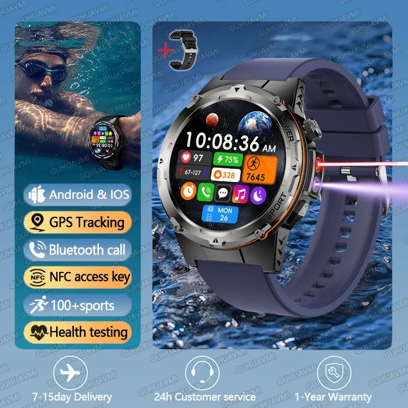 T-Rex 3 Rugged Smartwatch with GPS, NFC & 3ATM Waterproof Design