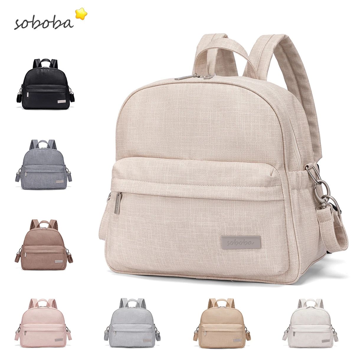 Soboba Stylish Waterproof Diaper Backpack for Moms