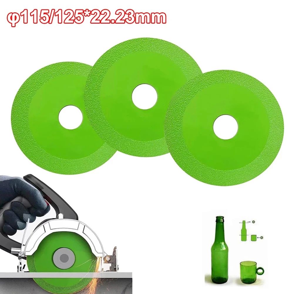 4.5/5 Inches Diamond Cutting Disc for Glass & Tile – Marble Ceramic Jade Crystal Grinding Blade, Smooth Fast Clean Cuts