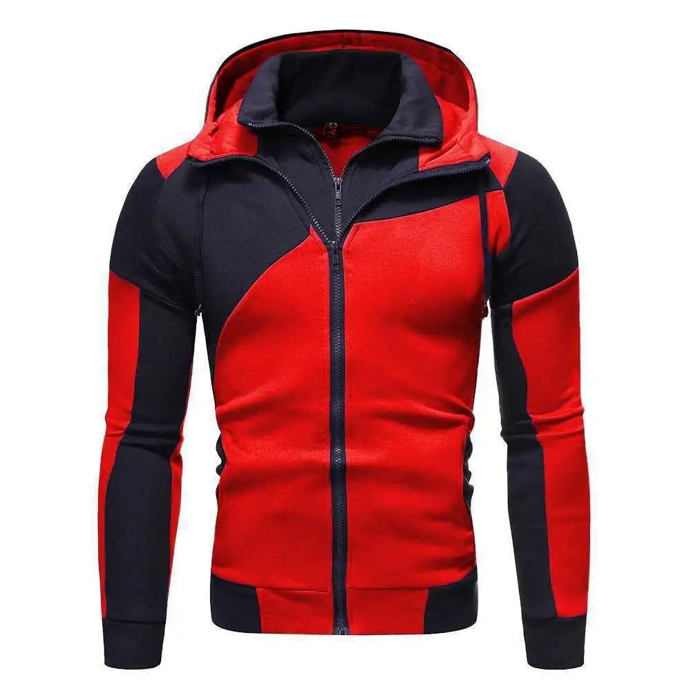 Mens Zip Up Fleece Bomber Jacket Hooded Casual Coat