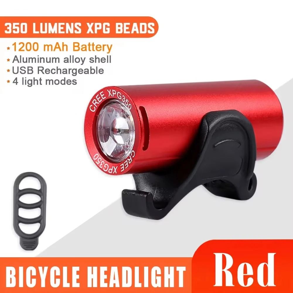 USB Rechargeable Mini Bicycle Front Light Waterproof LED Headlight
