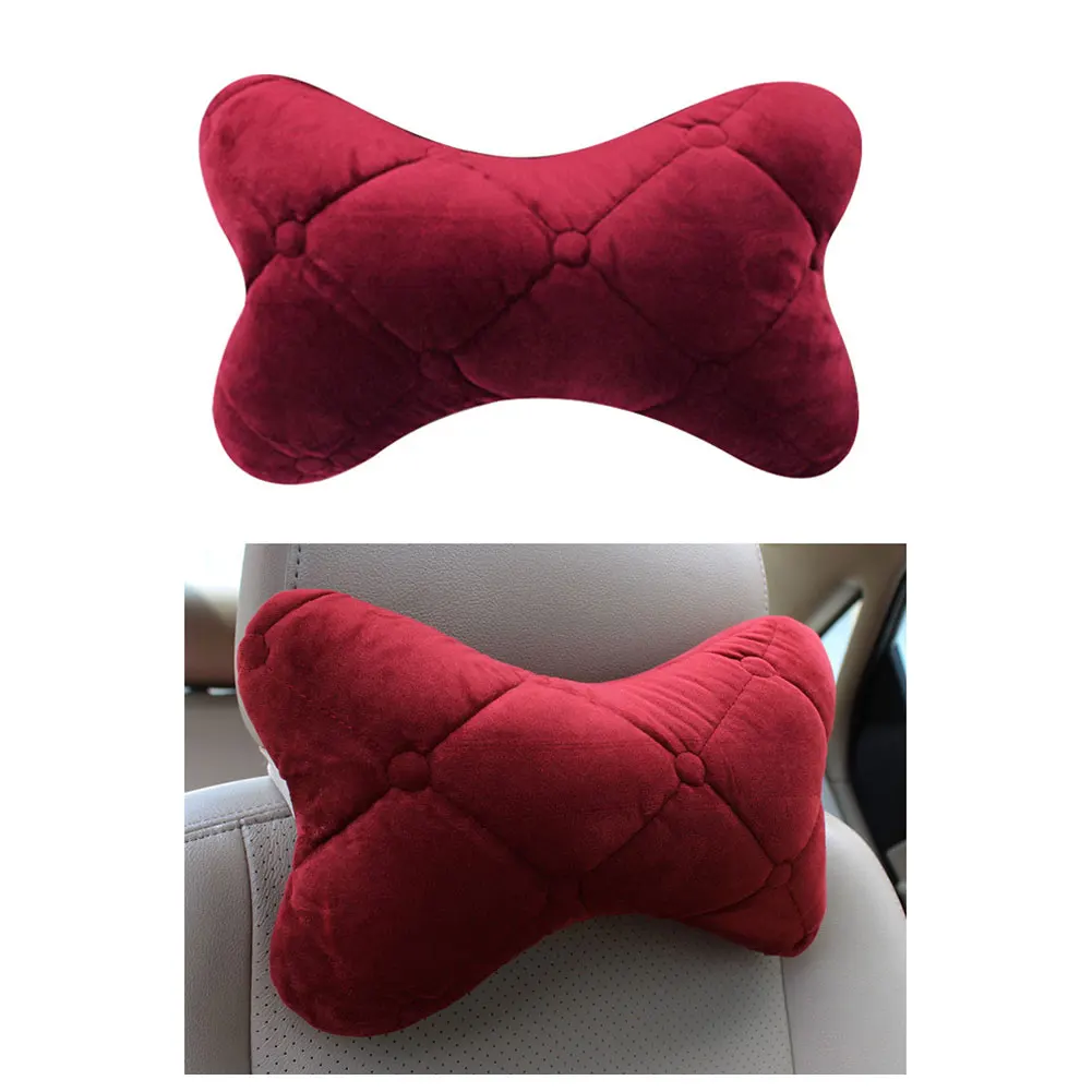 Breathable Velvet Car Seat Neck Pillow Memory Foam Headrest Neck Support Cushion