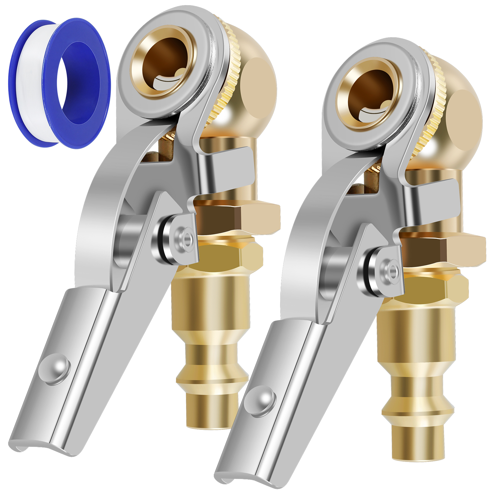 Car Air Pump Nozzle Adaptor FNPT Tire Air Chucks, Car Infiltrator Valve Connector Clamp
