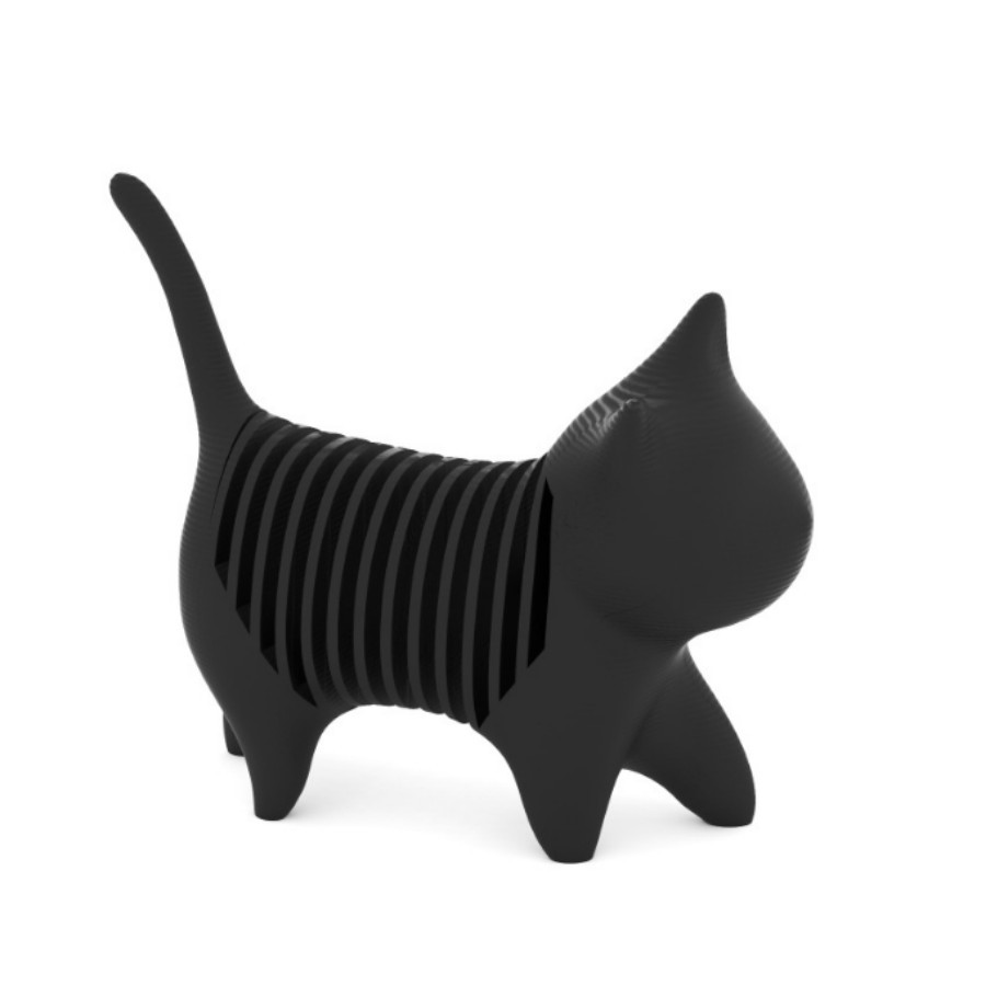 Cute Printed Spring Cat Desktop Ornament, Christmas Office Decor, Novelty Home Gift