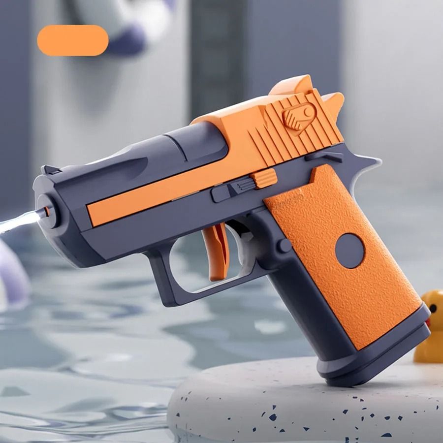 Mini Desert Eagle Water Gun – Mechanical Continuous Firing Summer Toy for Kids