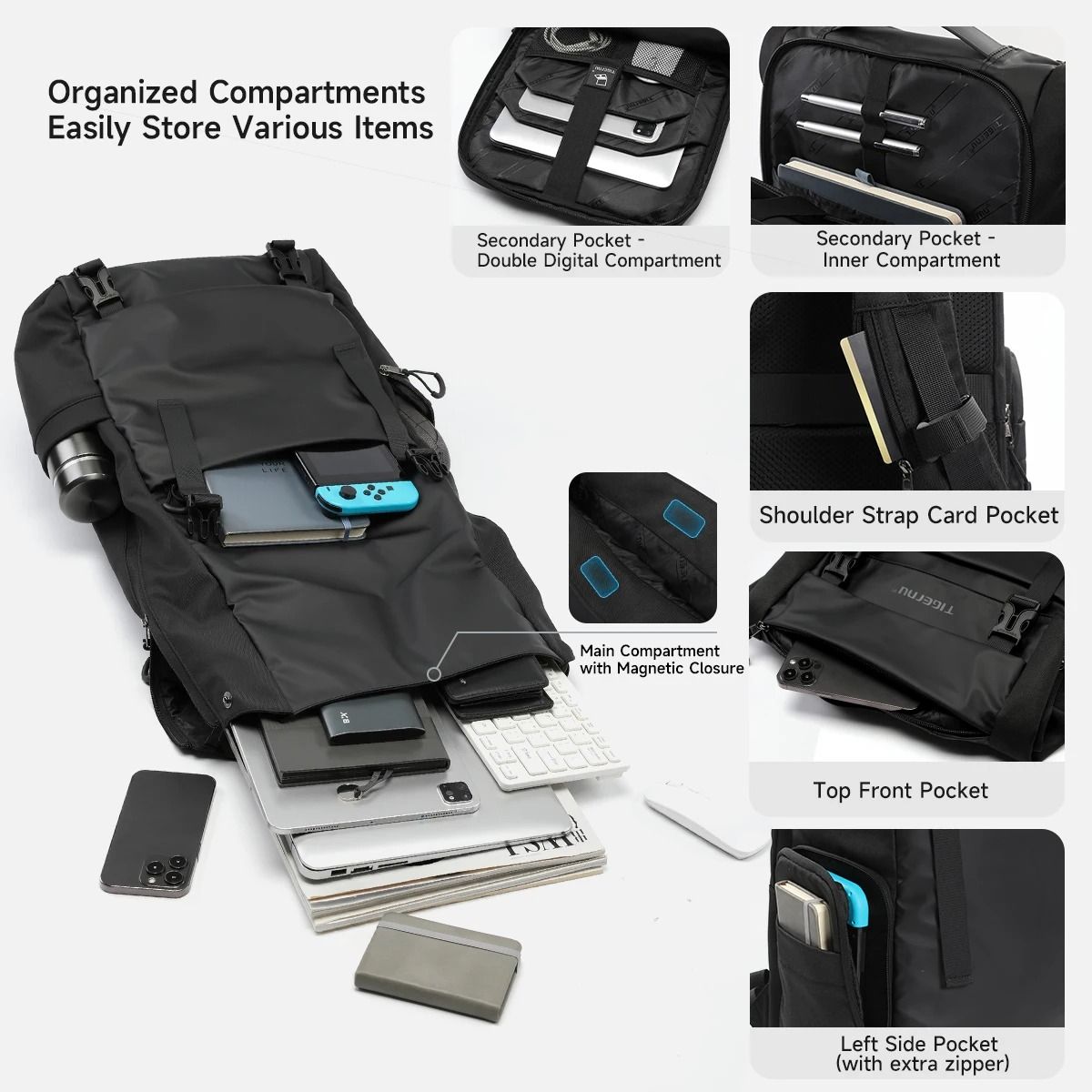 Expandable Waterproof Urban Commuter Back Pack