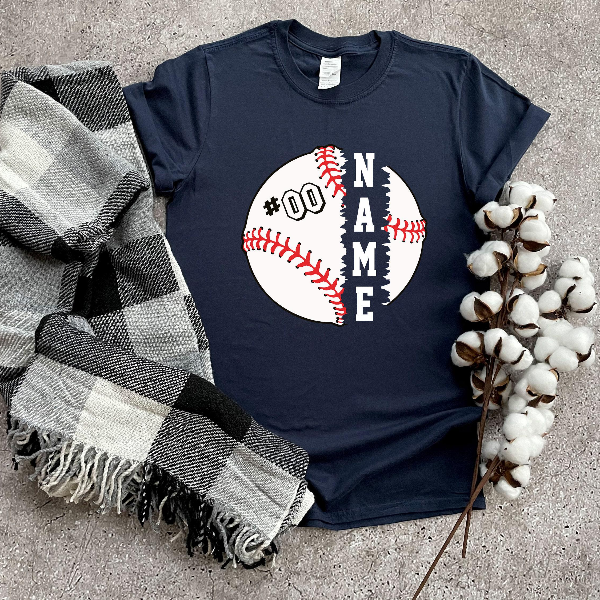 Custom Baseball Team Shirt with Name & Number – Personalized Baseball Shirt Gift