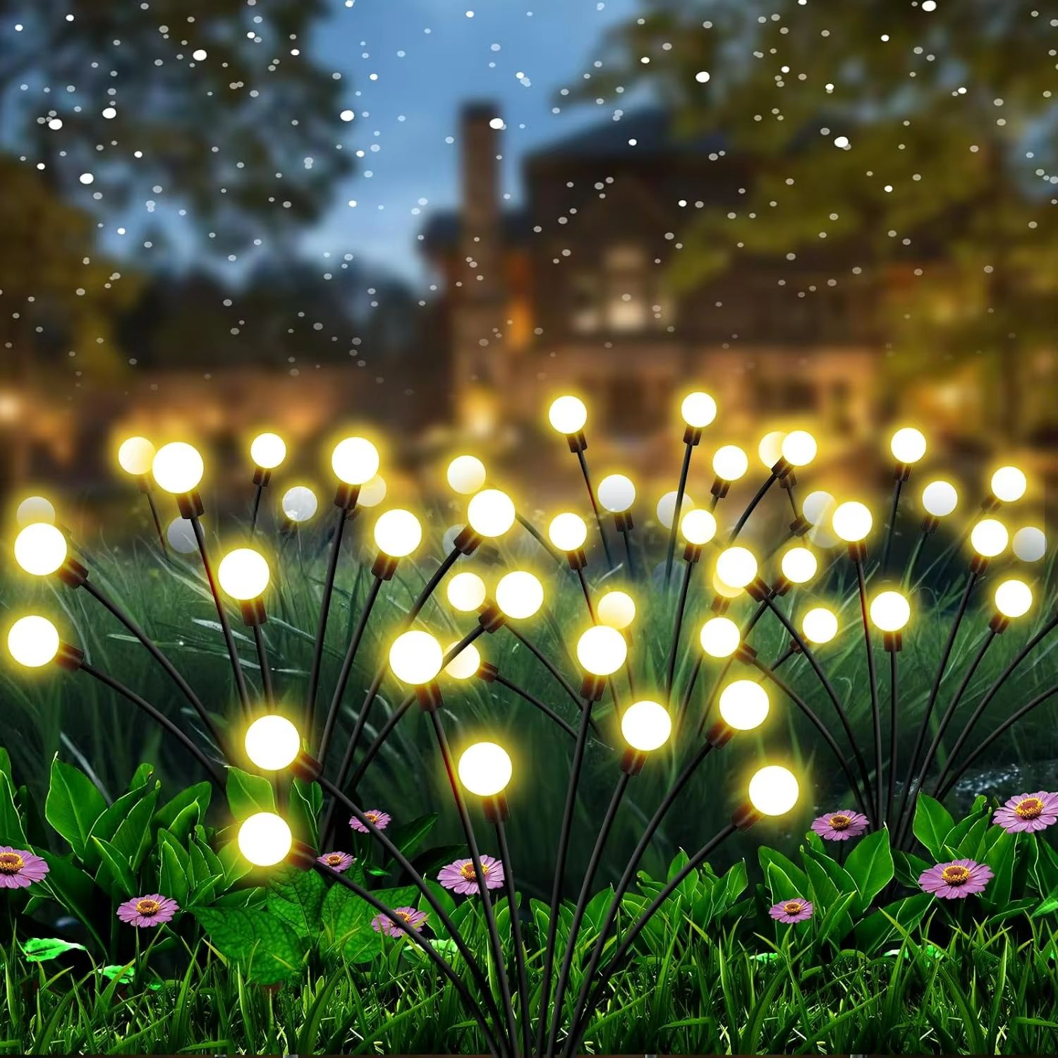 Enchanted Glow Solar Firefly Garden Light - Waterproof LED solar firefly lights