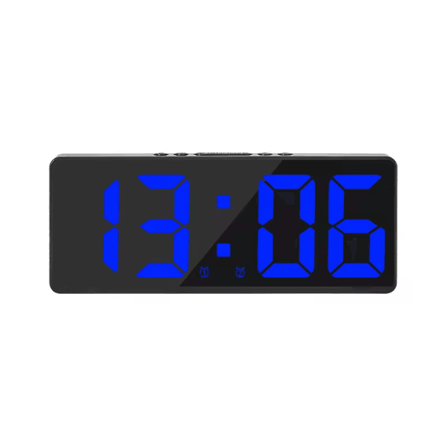 Smart Voice Control LED Digital Alarm Clock – Temperature Display & Snooze Night Mode
