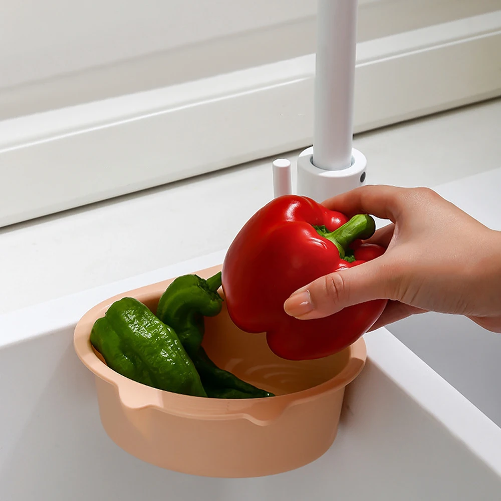 Cat Shape Faucet Filter Basket Multifunctional Kitchen Sink Organizer for Fruits, Vegetables & More