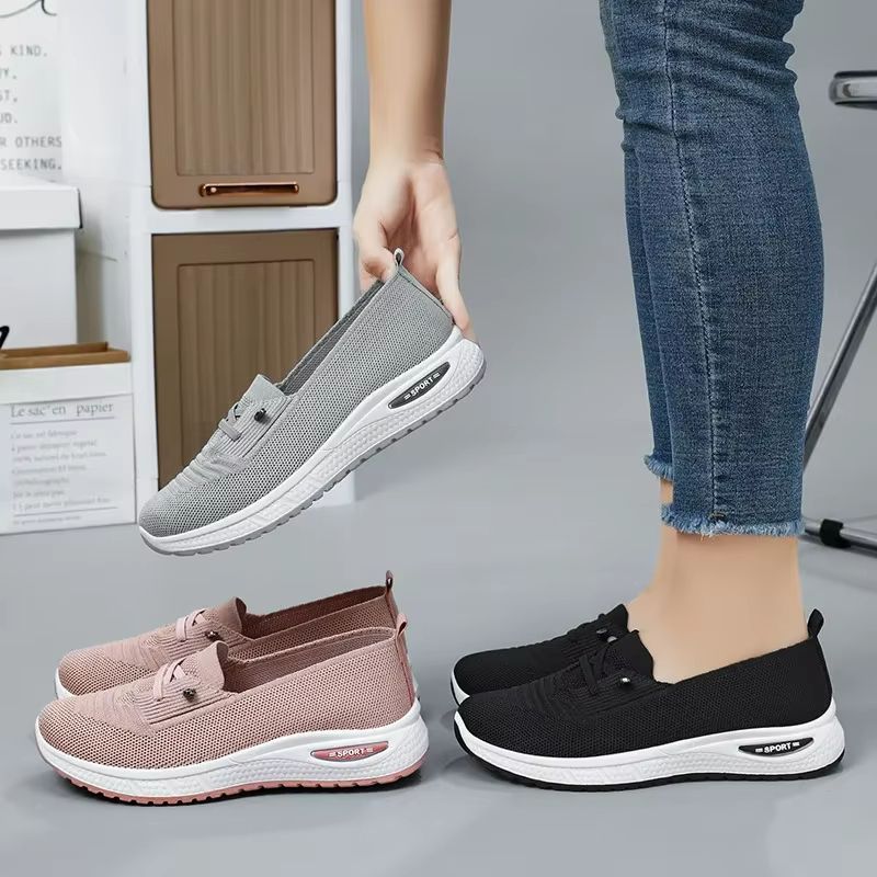 BreezeWalk Women's Breathable Pink Fitness Sneakers