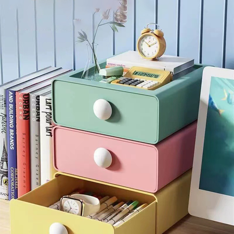 Stackable Storage Box for Desk, Single Drawer for Stationery, Sundry & Storage Supplies