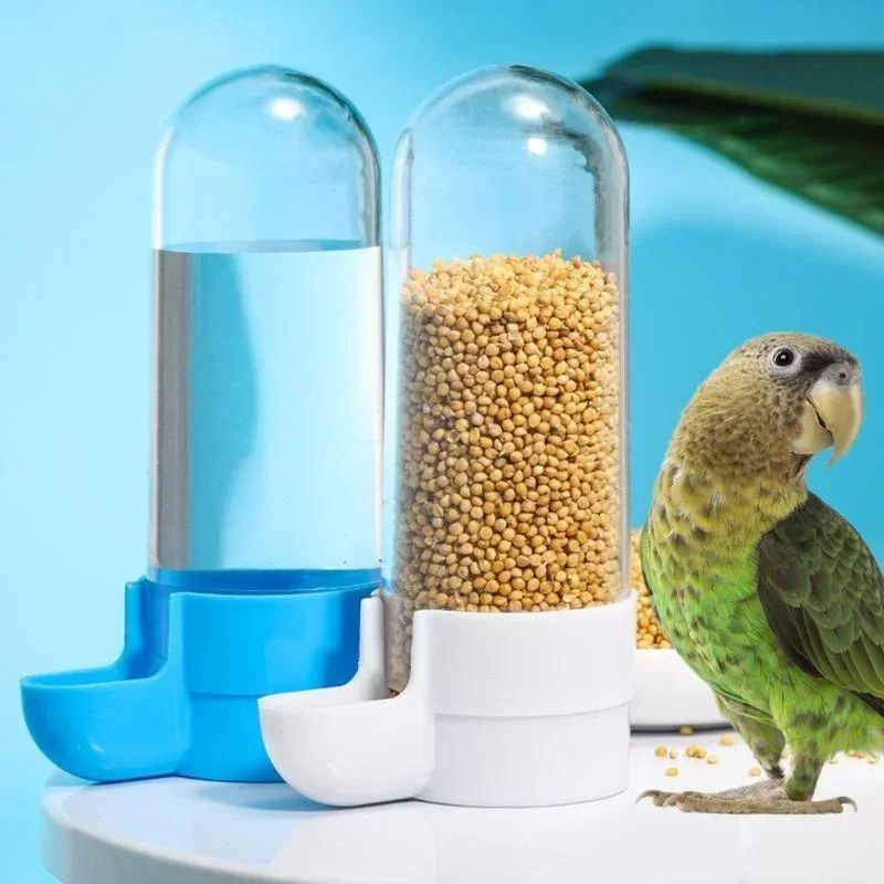Clip-On Bird Water Feeder Bottle with Drinking Cup | Automatic Parrot Cage Water Dispenser for Parakeets & Finches