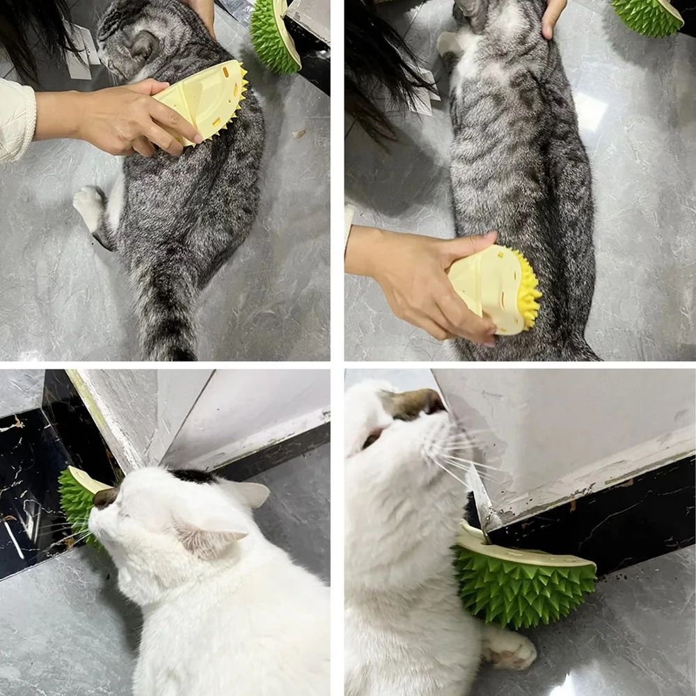 Cat Scratcher Grooming Massager Brush