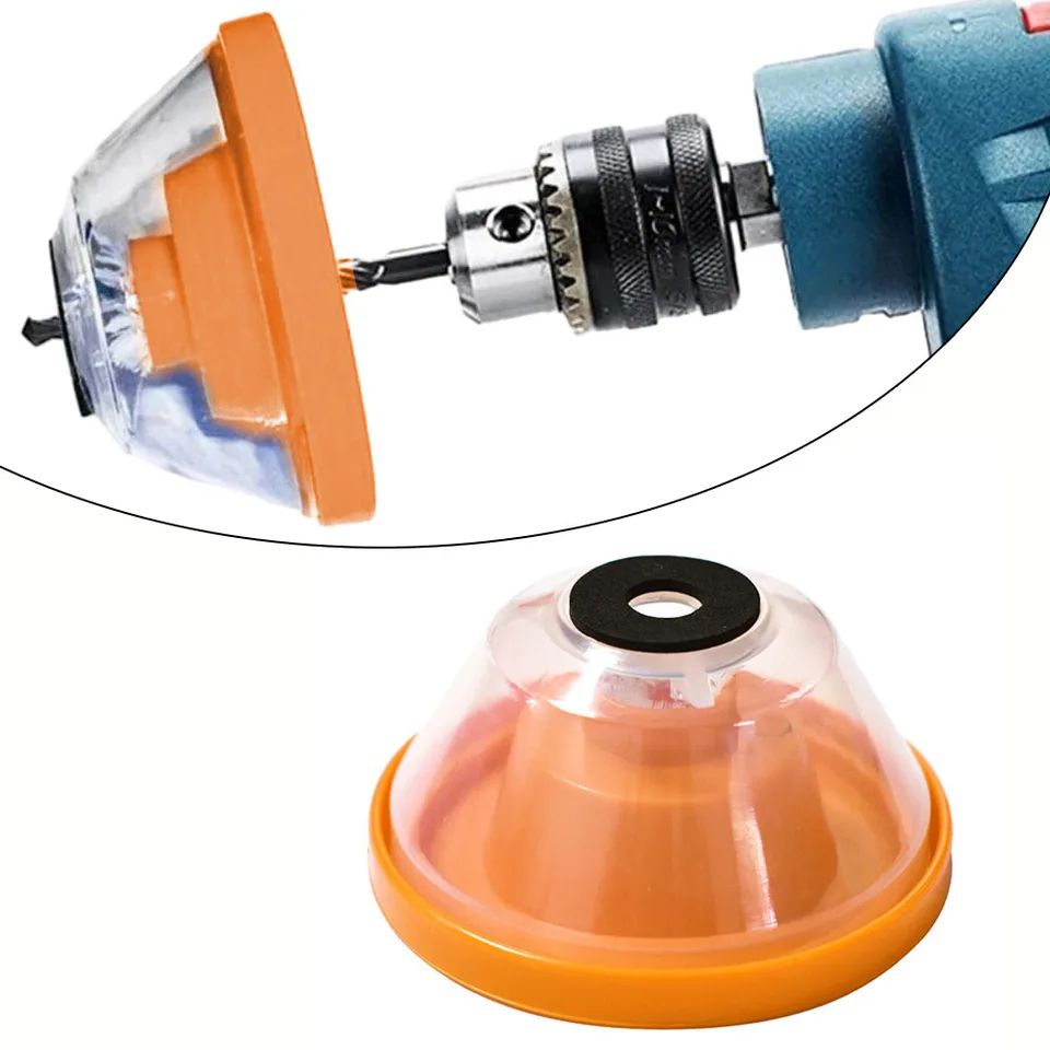Electric Drill Dust Cover Collector - Dust-Proof Bowl Shield w/ Sealed Buckle, Fits 4-10mm Bits for Clean Wall Drilling